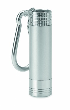 Logo trade promotional merchandise photo of: Aluminium/ABS LED key ring Aizkraukle